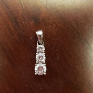 3 Diamond pendant is 1 total carat weight CZs